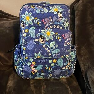 RARE Vera Bradley Disney Parks Exclusive Mickey Mouse Backpack Blue Paisley